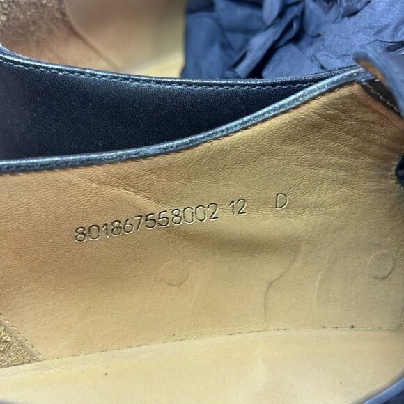 Ralph Lauren Purple Label Fisherman Burnished Sandal Black Calfskin Men sz 12